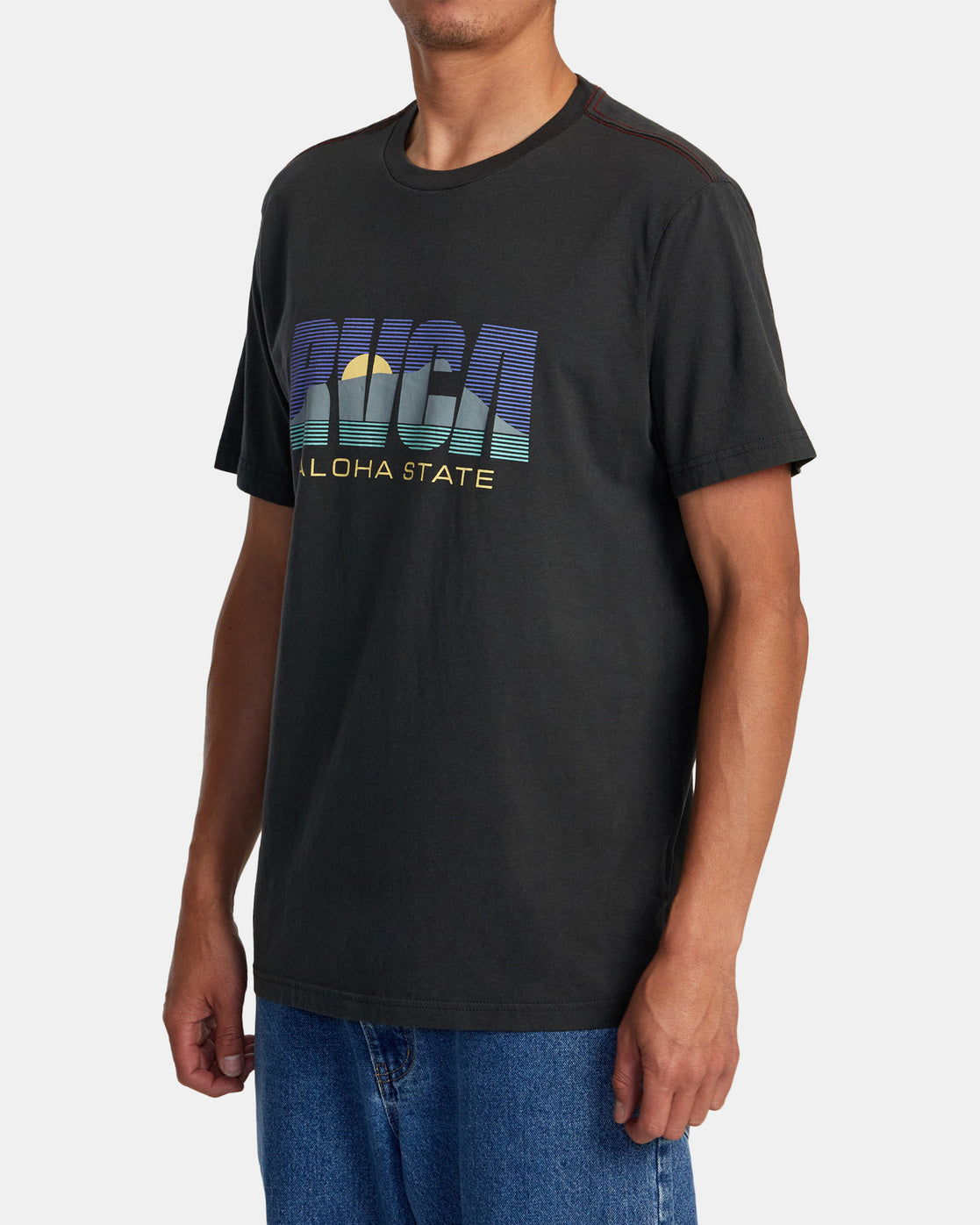RVCA ALOHASTATE M TEES PTK-Pirate Black M