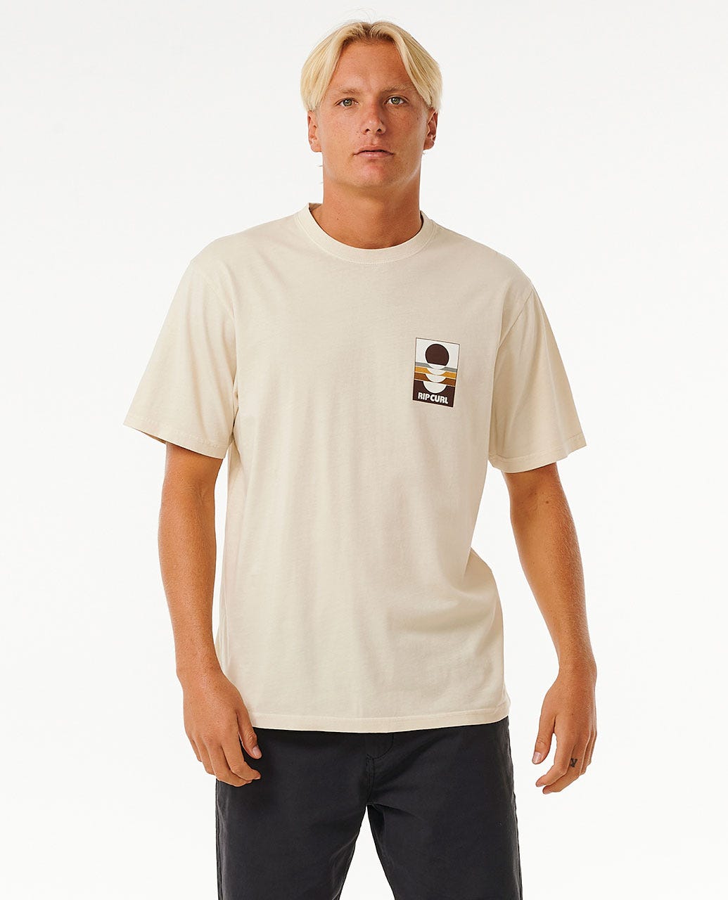 Rip Curl Surf Revival Peaking Tee 8861-VINTAGE WHITE M