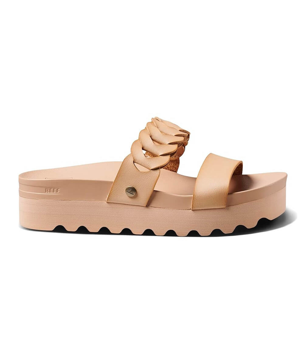 Reef Cushion Vista Hi Twist Womens Sandal Seashell 10