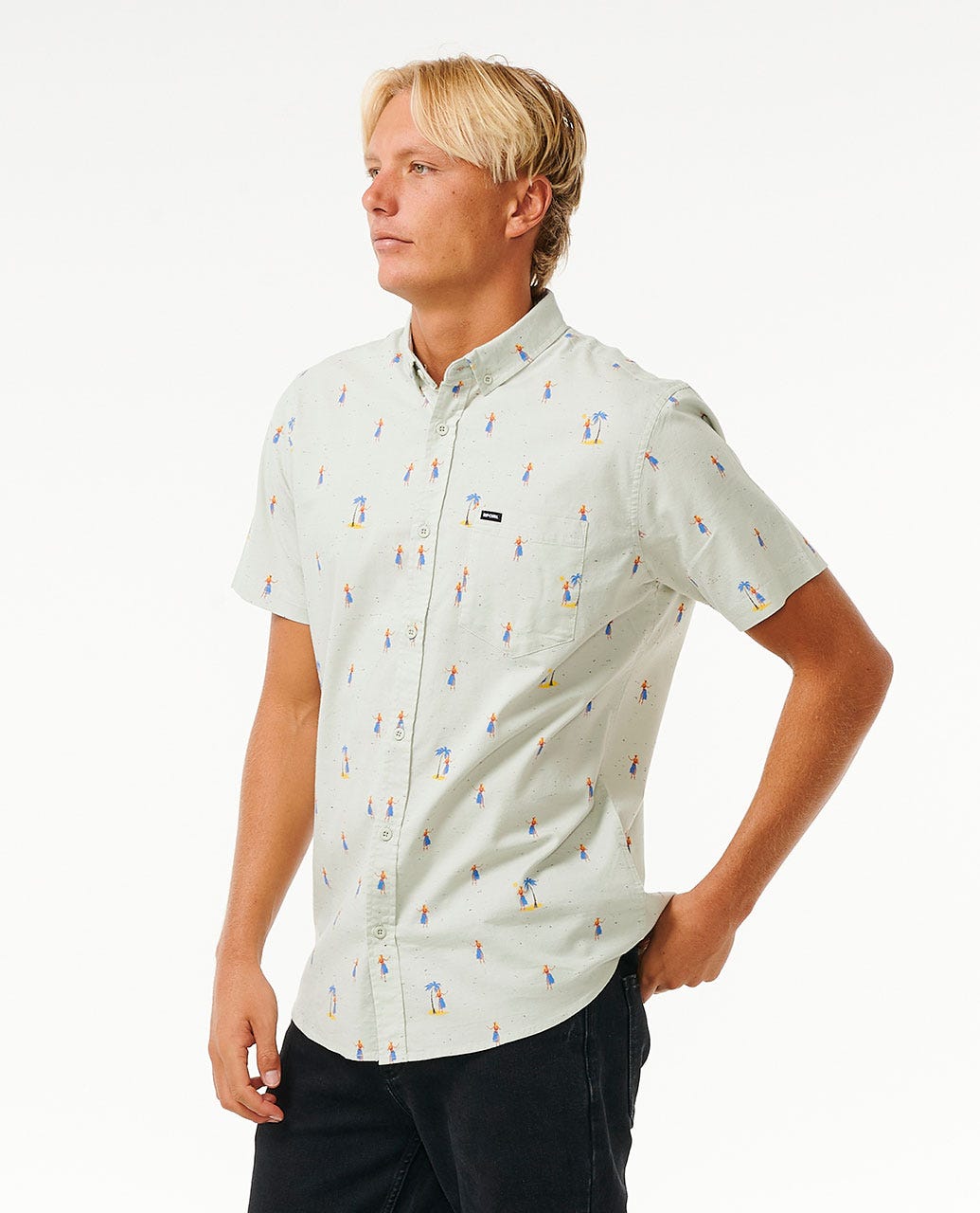 Rip Curl Hula Breach SS Shirt 0067-MINT XXL
