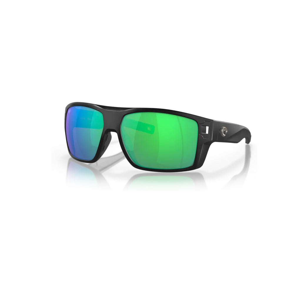 Costa Del Mar Diego Polarized Sunglasses  MatteBlack GreenMirror 580G