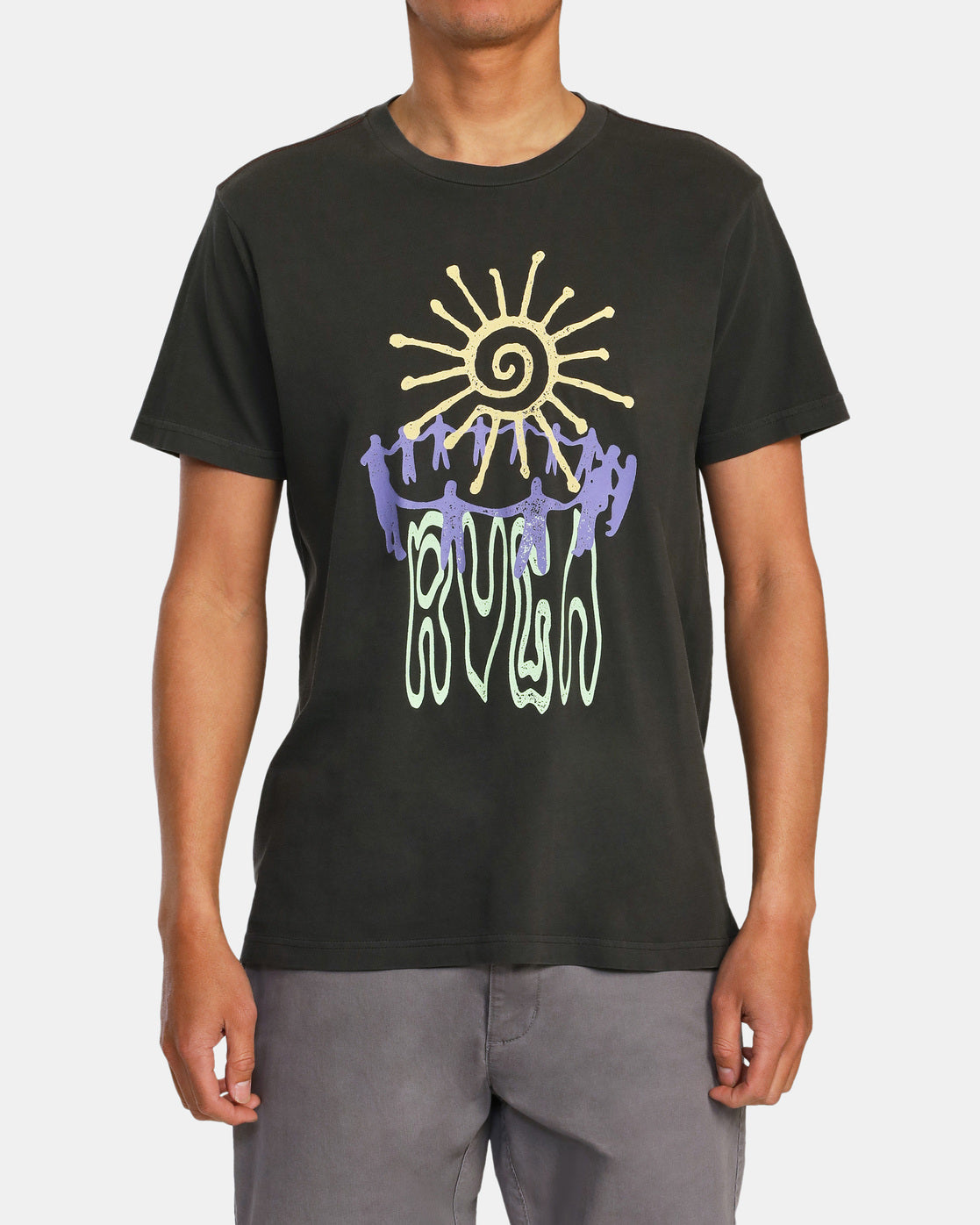 RVCA Sun Worship Tee PTK-Pirate Black S