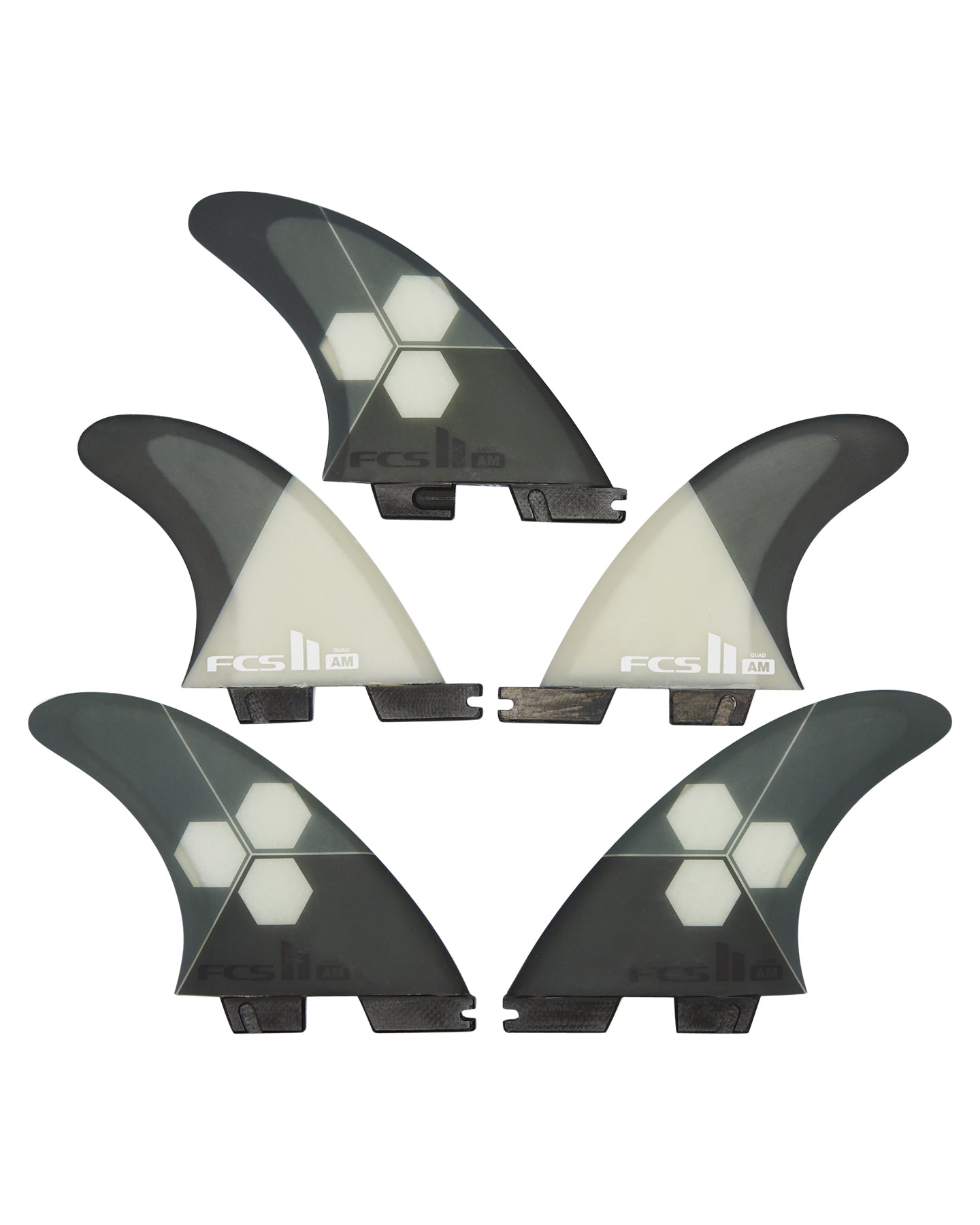 FCS 2 AM PC Air Core Tri-Fin Set Grey L