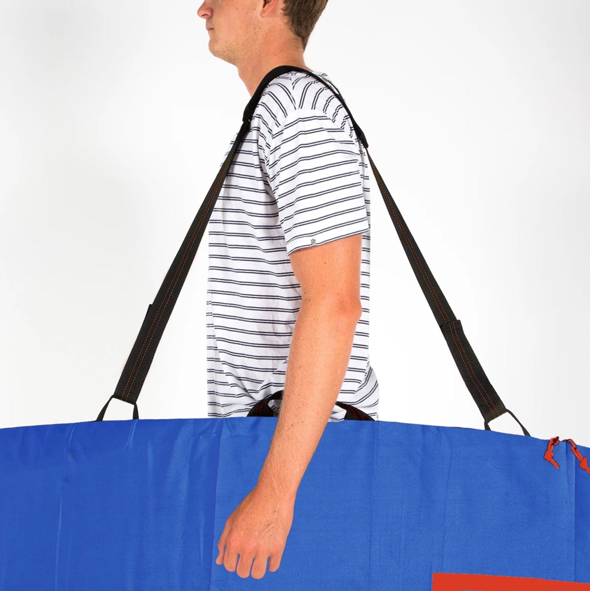 FCS Classic Funboard Boardbag Steel Blue-White 7ft6in