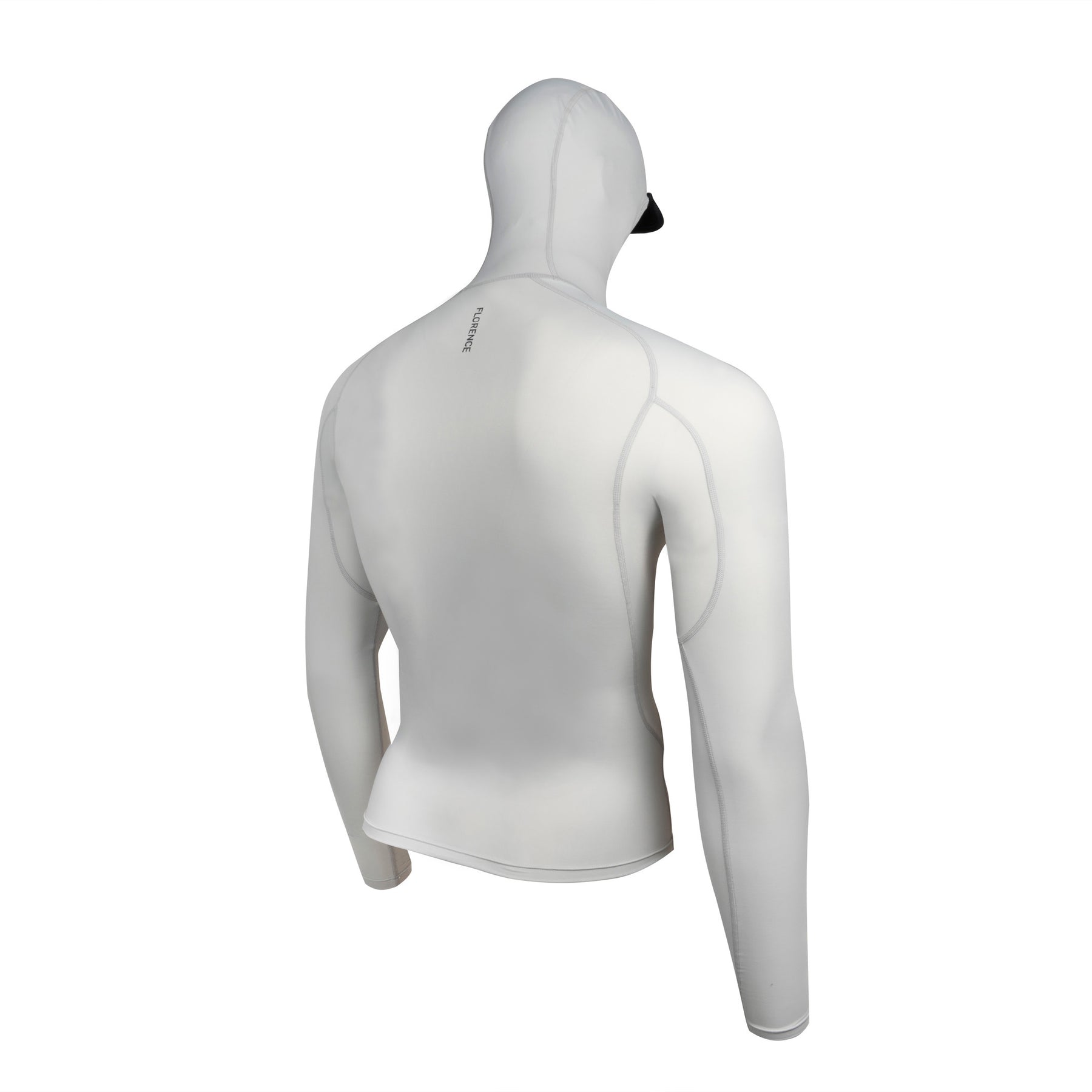 Florence Marine X Long Sleeve Utility Pocket Hooded Rashguard Silver M