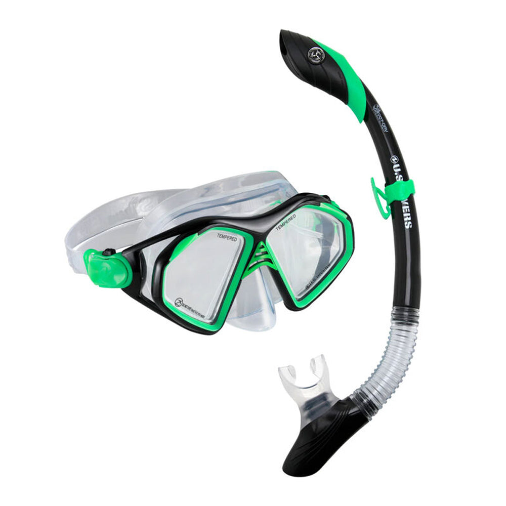US Divers Admiral Snorkel Combo Black/Green