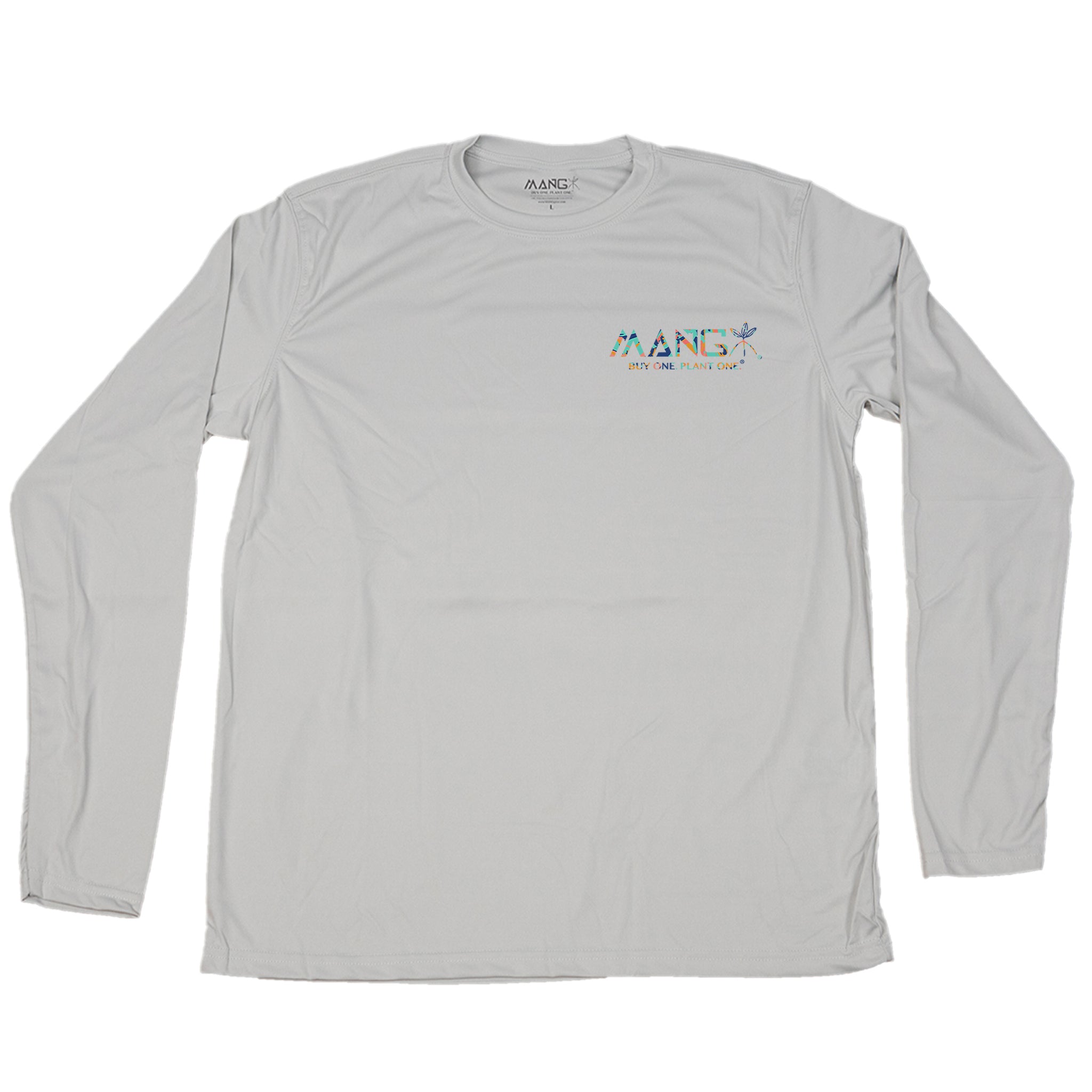 Mang Mens Performance LS Lycra CoralRestoration PearlGrey XL