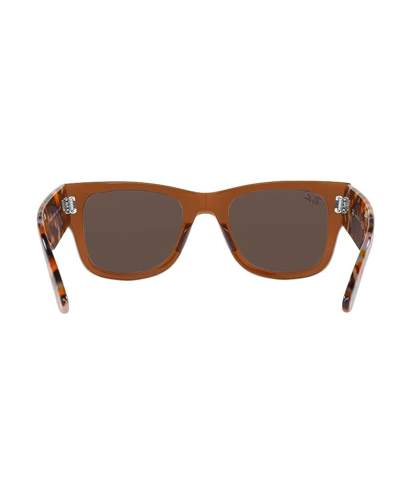 Ray Ban Mega Wayfare Polarized Sunglasses TransparentBrown LightBrownMirror