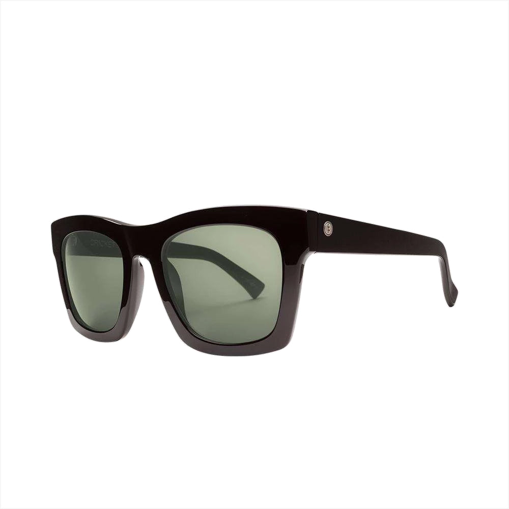 Electric Polarized Crasher Sunglasses Gloss Black Ohm Grey Oversized
