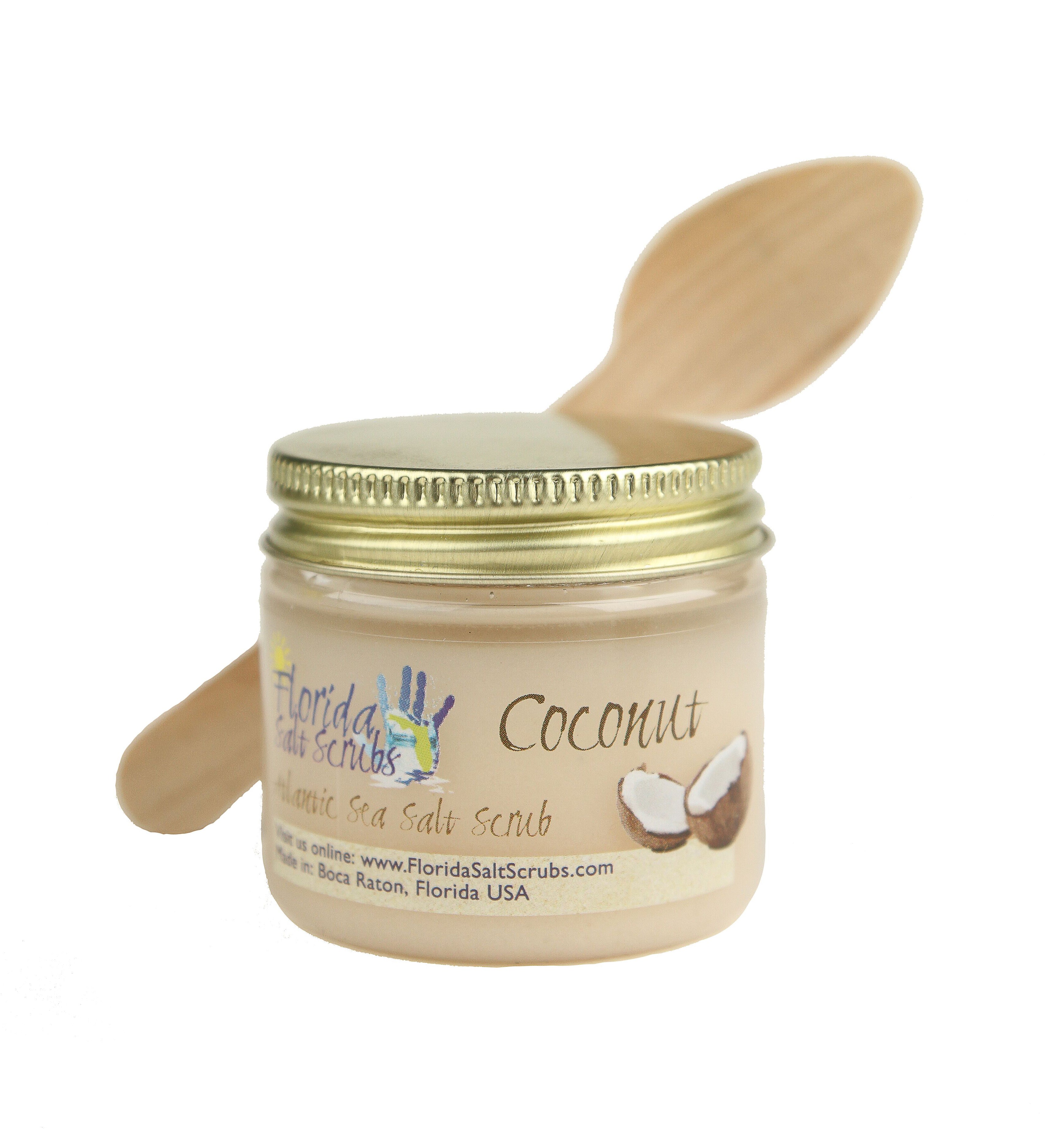 Florida Glow Salt Scrubs Jar Coconut 3.3oz