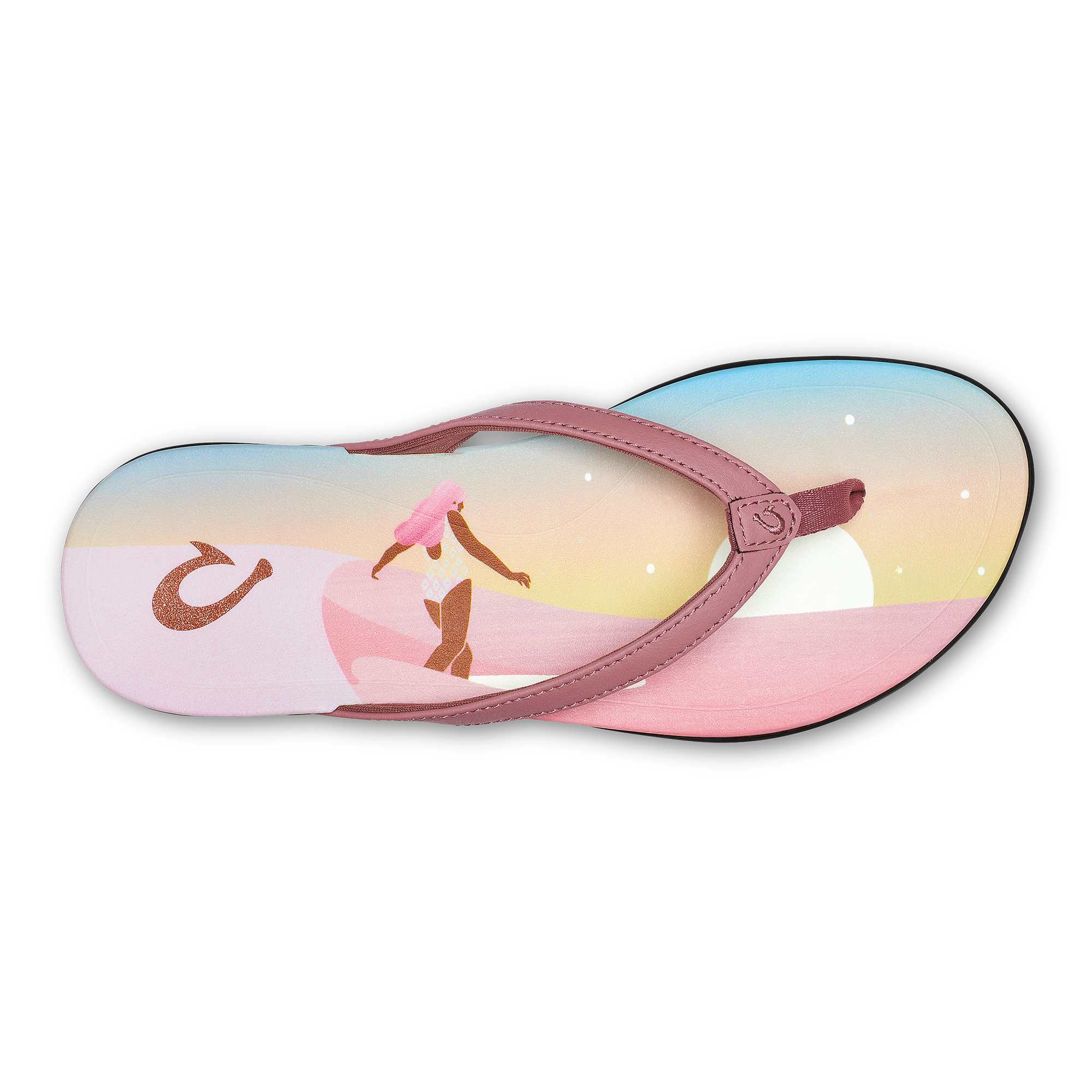 Olukai Ho Opio Pae Womens Sandal AV7Q-Ash Rose-Pae 6