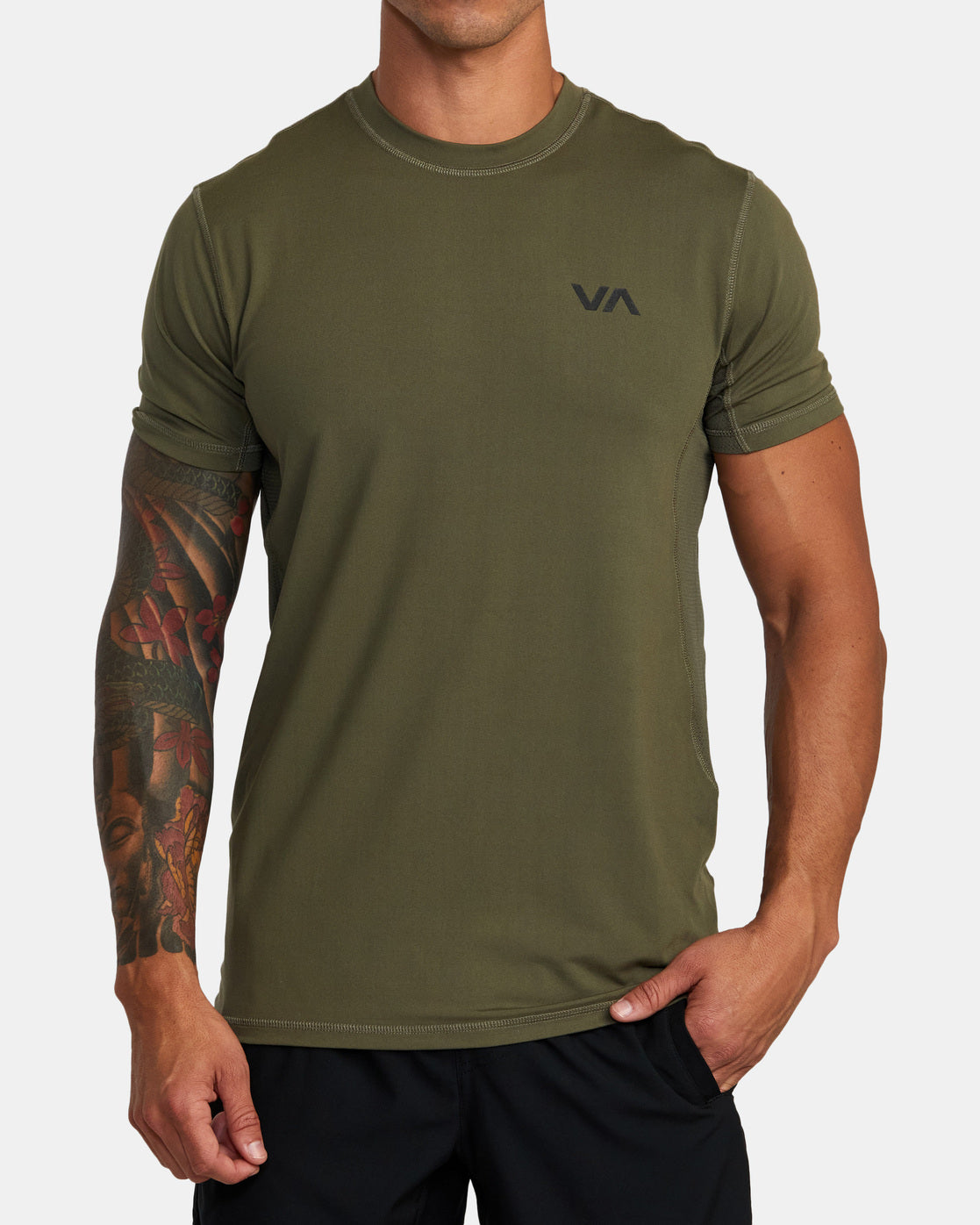 RVCA Sport Vent SS Tee OLV-Olive S