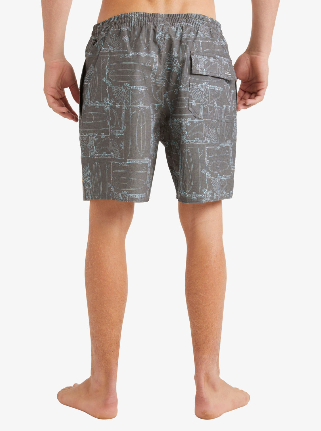 Quiksilver Waterman Longboard Volley 17" Elastic Waist Shorts KVJ9 S