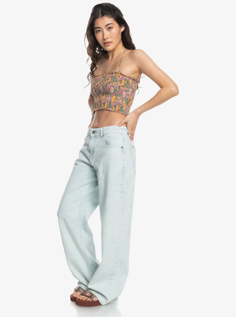 Roxy Warm Water Printed Halter Top CQR7 L