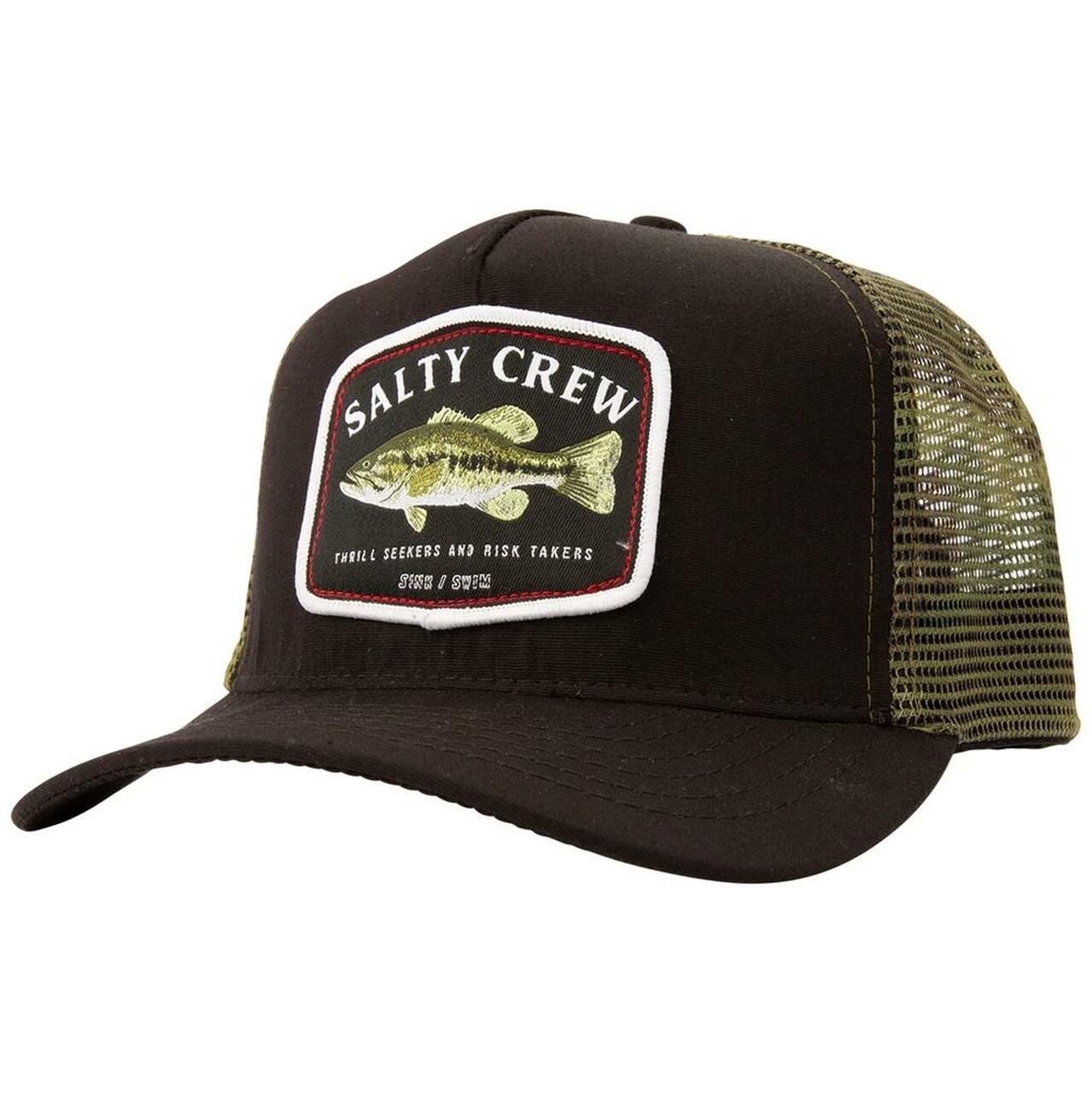 Salty Crew Bigmouth Trucker Hat Black/Camo One Size