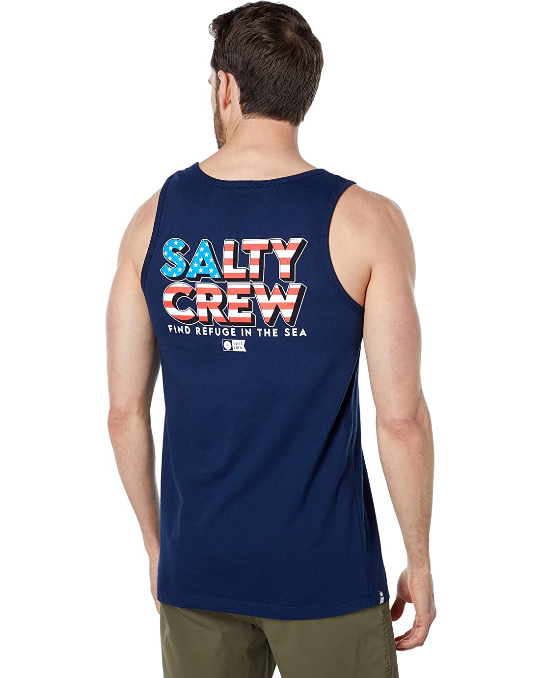 Salty Crew Stars and Stripes Mens Tank Navy S