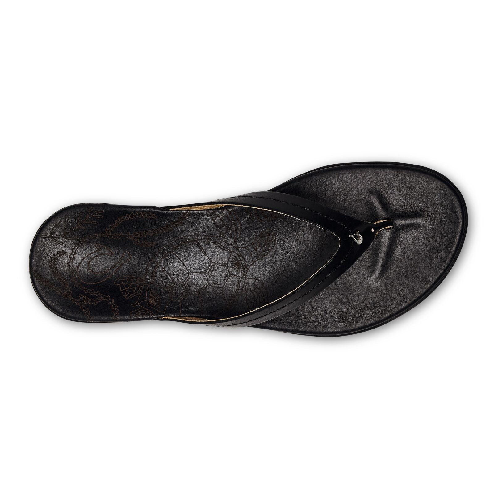 Olukai Honu Womens Sandal 4040-Black-Black 11