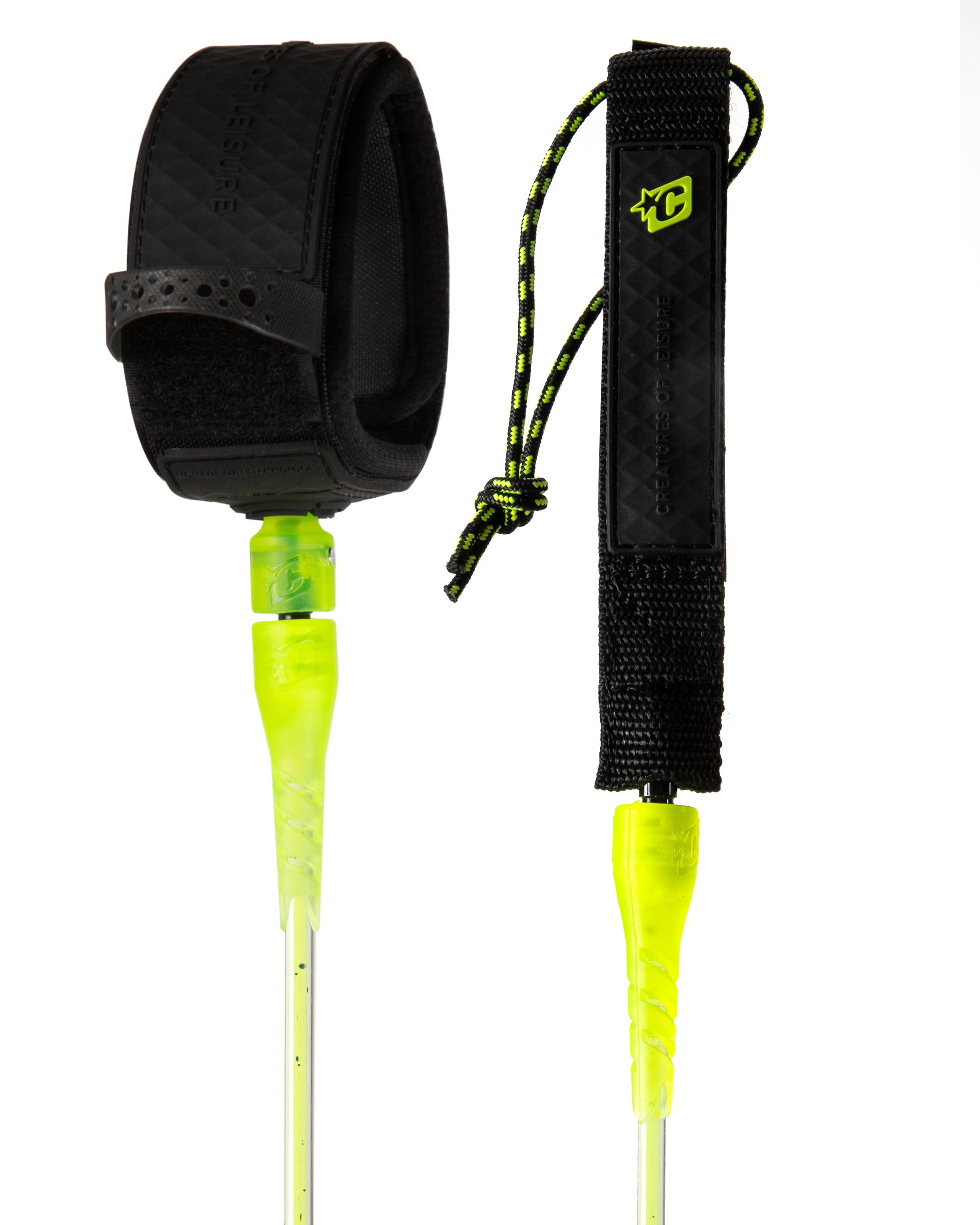 Creatures of Leisure Reliance Comp Leash Lime Speckle-Black 6ft0in