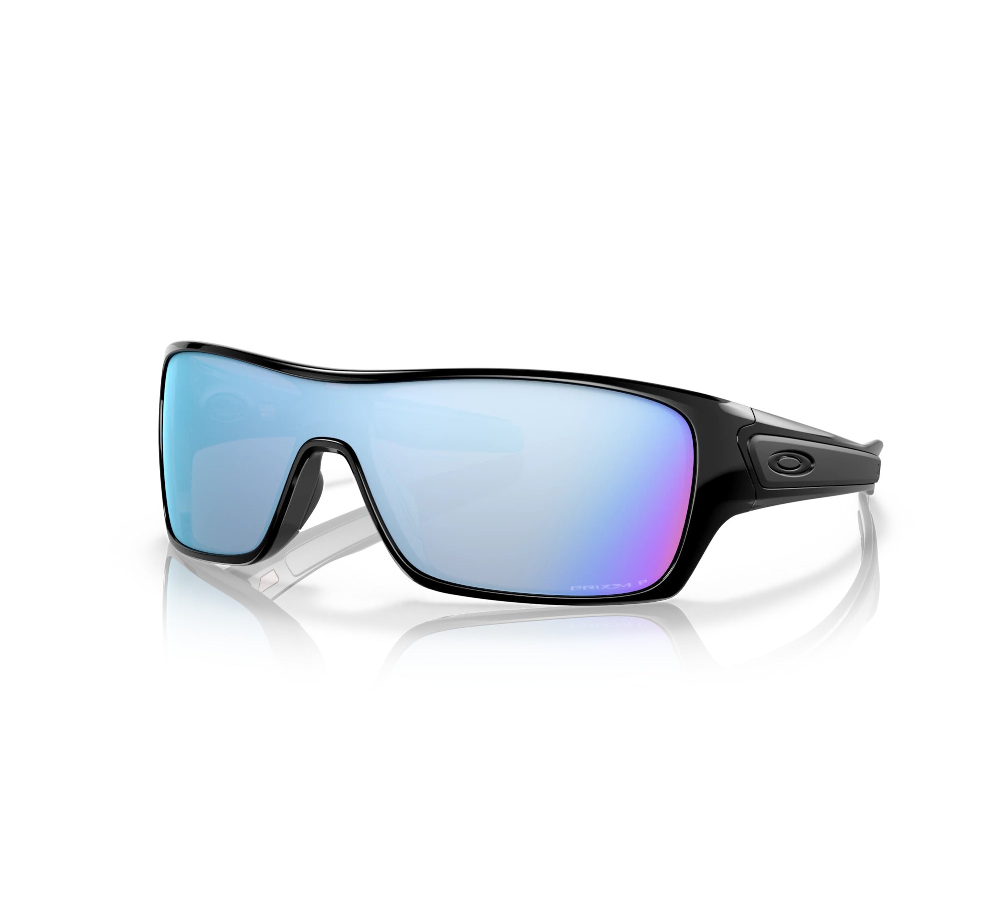 Oakley Turbine Rotor Polarized Sunglasses Polished Clear PRIZM Sapphire Poly