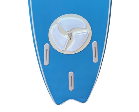 Island Water Sports Swallow Tail Softtop Surfboard Azure Blue-Azure Blue 5ft6in