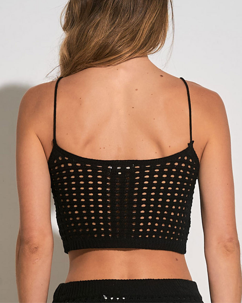 Elan Top Tank All Crochet Black S