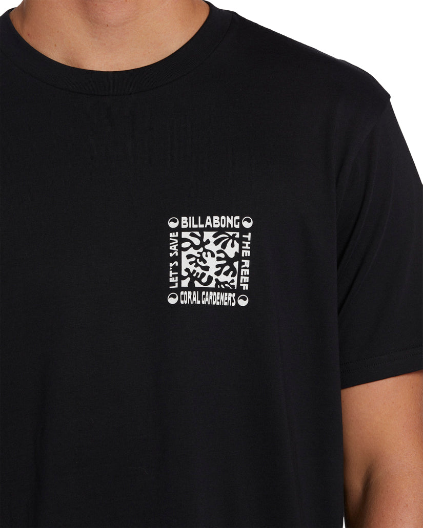 Coral Garden Horizon SS Tee BLK XL