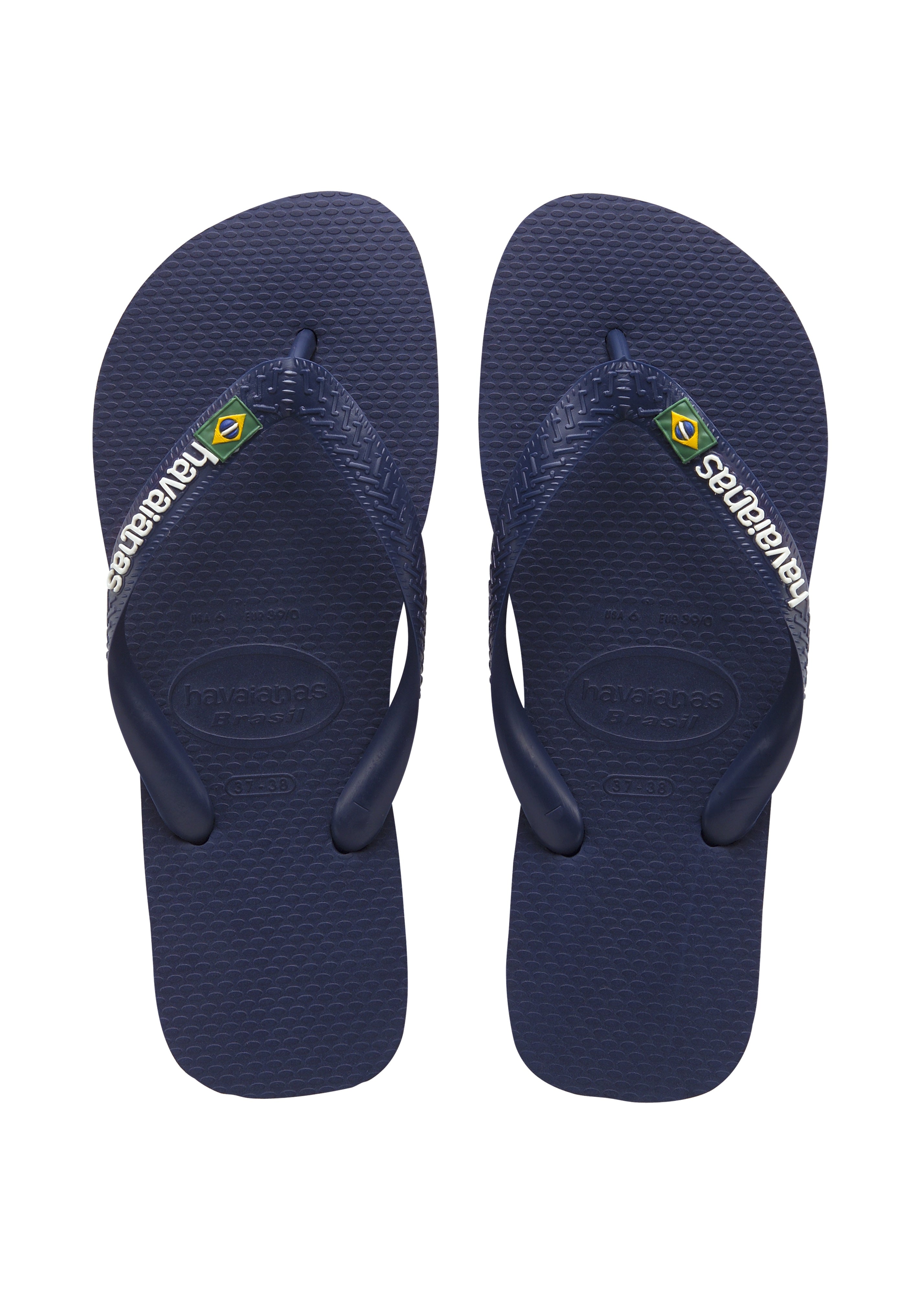 Havaianas Brazil Logo Boys Sandal 0555-Navy Blue 11 C