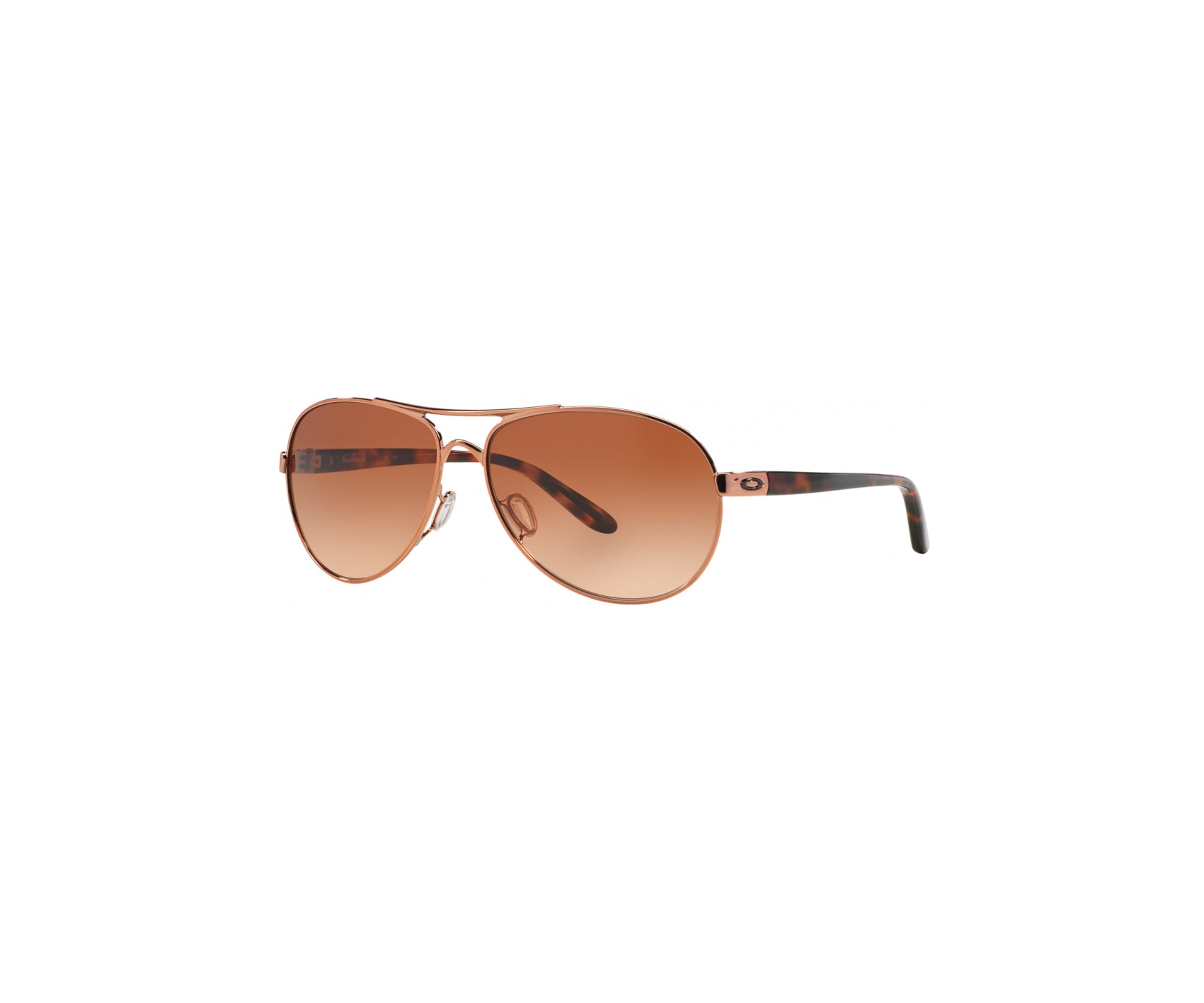 Oakley Feedback Polarized Sunglasses Rose Gold Brown Gradient Aviator
