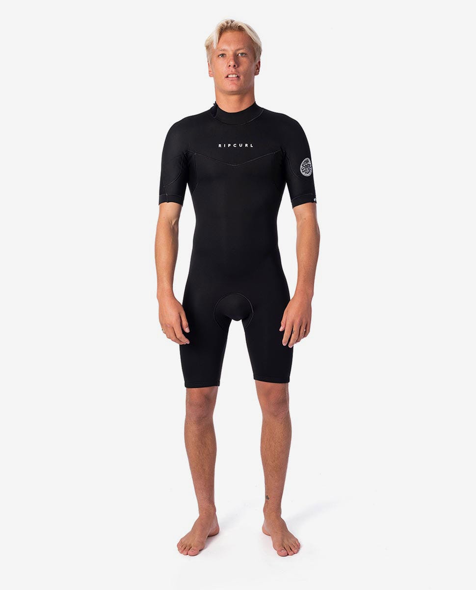 Rip Curl Dawn Patrol 2mm SS Back Zip Springsuit 0090-Black M-Tall