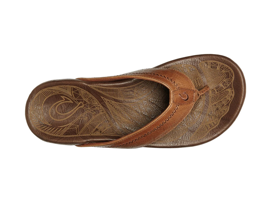 Olukai Hiapo Mens Sandal SK63-Rum-Dark Wood 10