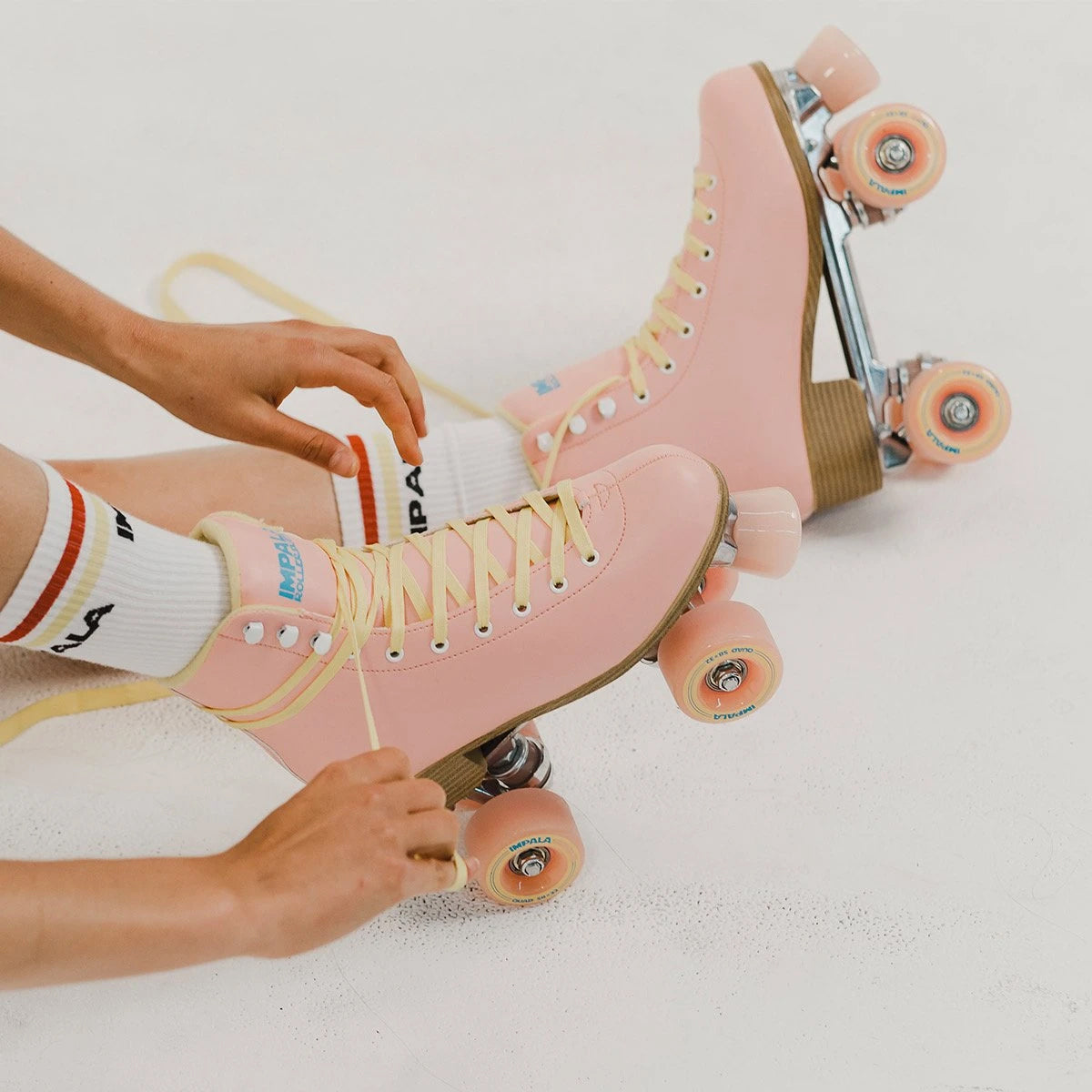 Impala Sidewalk Womens Roller Skates Pink/Yellow 14