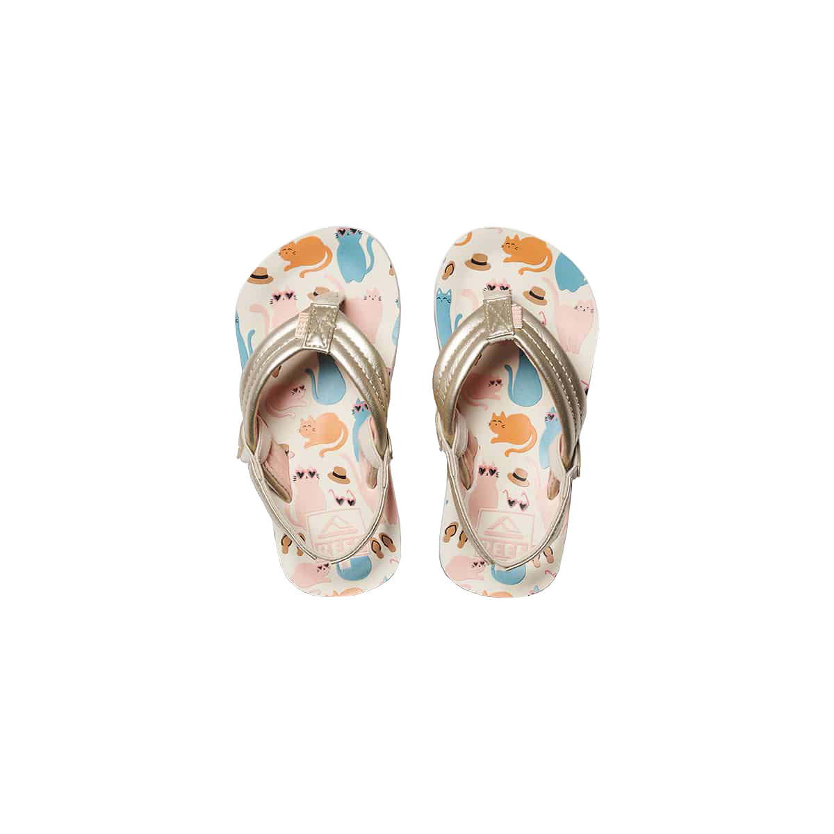 Reef Little Ahi Girls Sandal Cool Cats 10 C