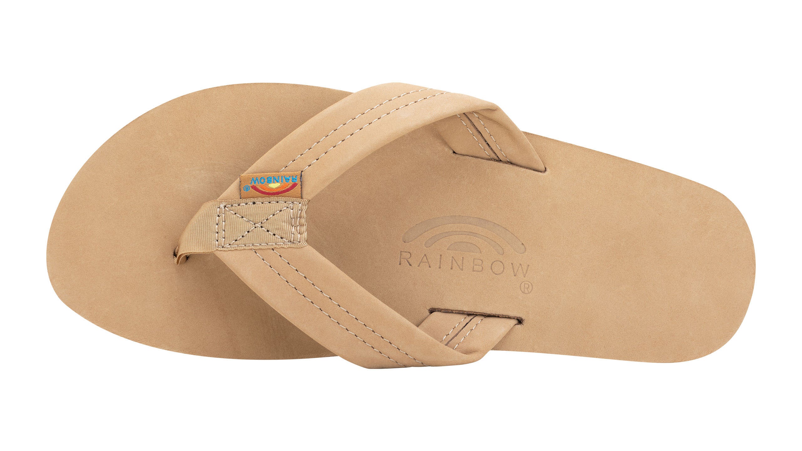 Rainbow Single Layer Leather Womens Sandal Sierra Brown 11