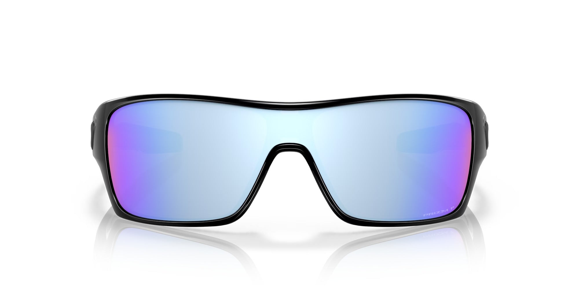 Oakley Turbine Rotor Polarized Sunglasses Polished Clear PRIZM Sapphire Poly
