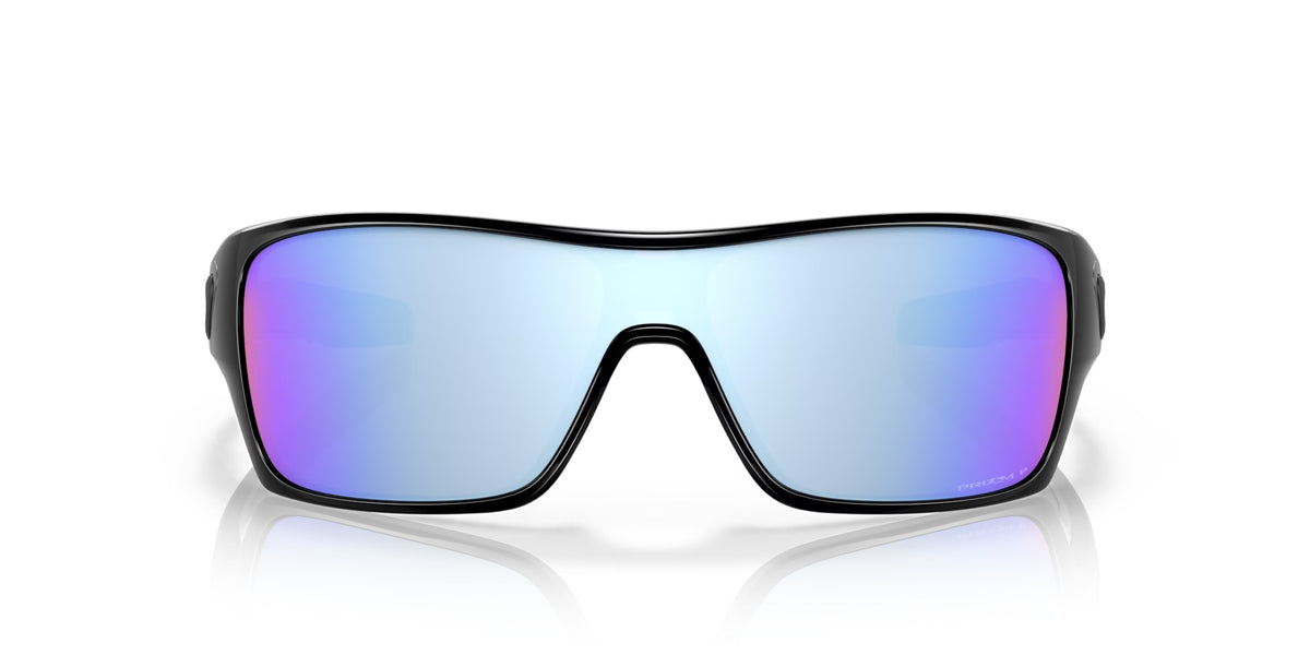 Oakley Turbine Rotor Polarized Sunglasses Polished Clear PRIZM Sapphire Poly