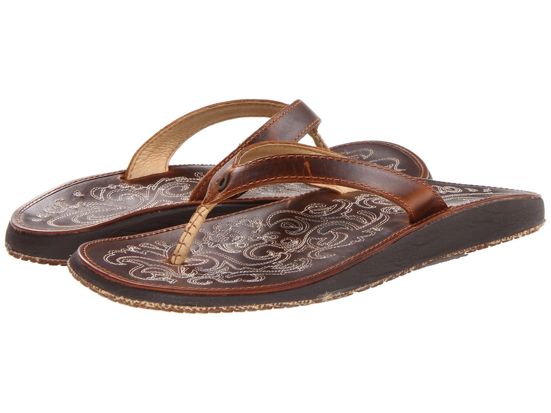 Olukai Paniolo Womens Sandal 8787-Natural-Natural 7
