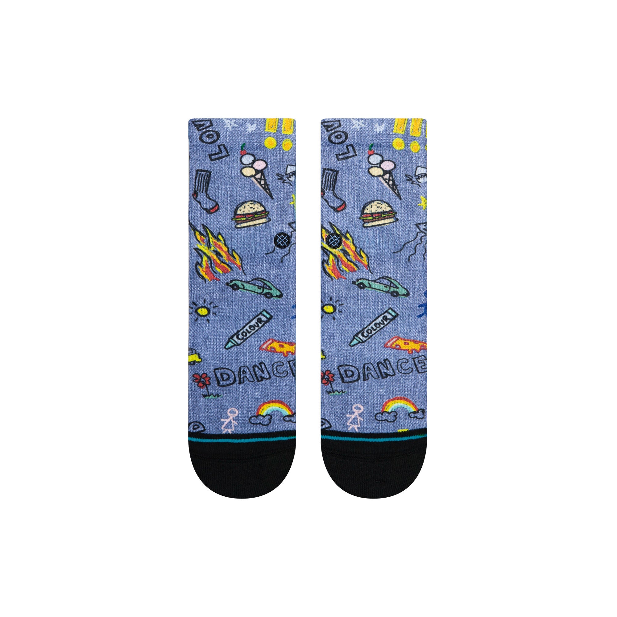 Stance Doodle Dance Boys Sock Blue L