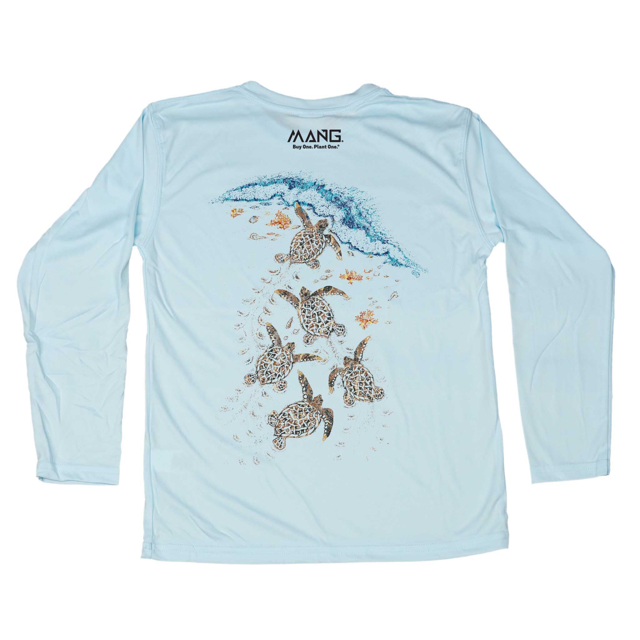Mang Toddler Performance LS Shirt TurtleCrawl ArcticBlue 4T