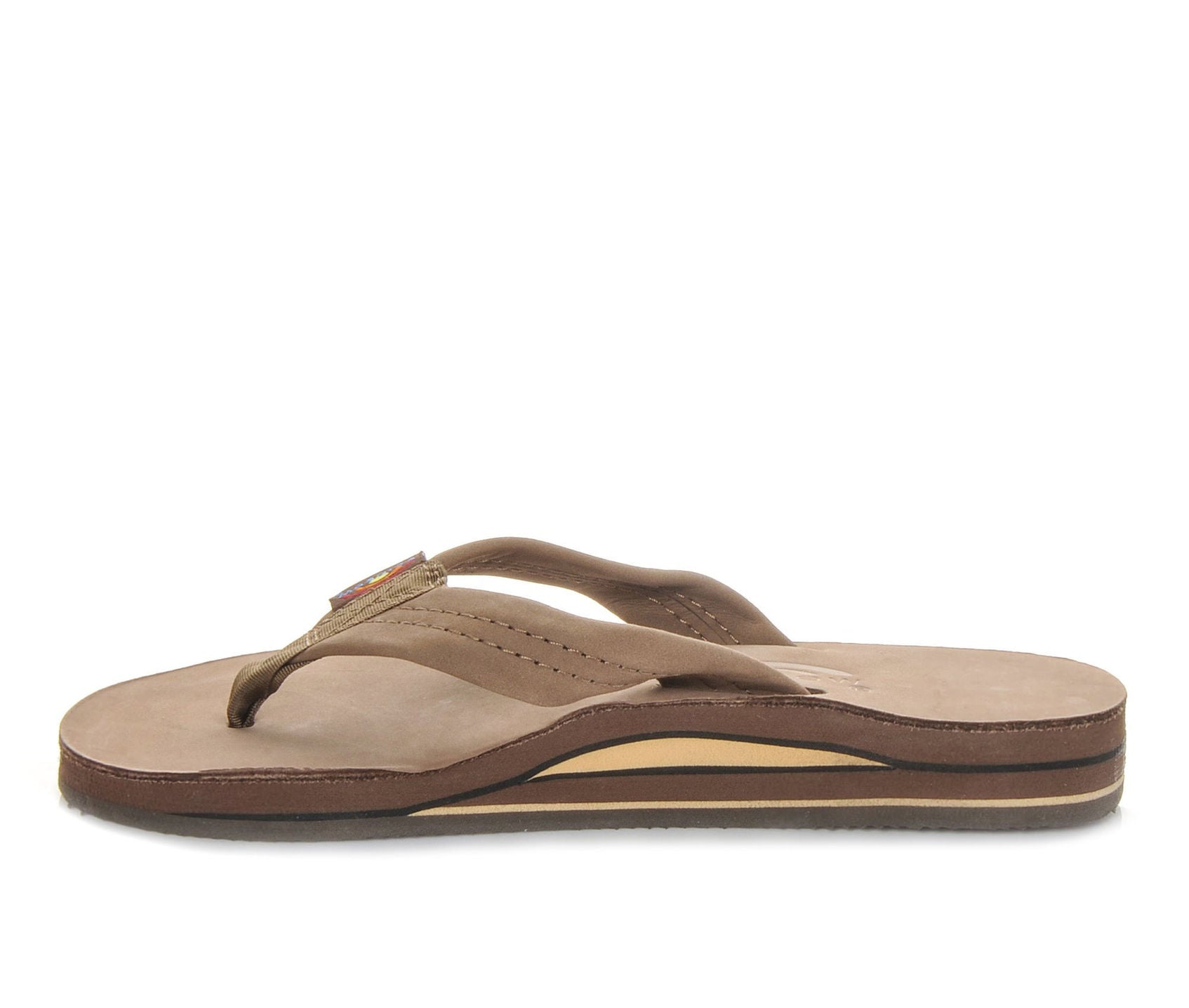 Rainbow Double Layer Leather Womens Sandal