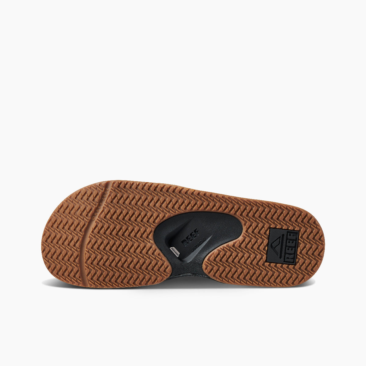 Reef Fanning Slide Mens Sandal Black-Silver 6