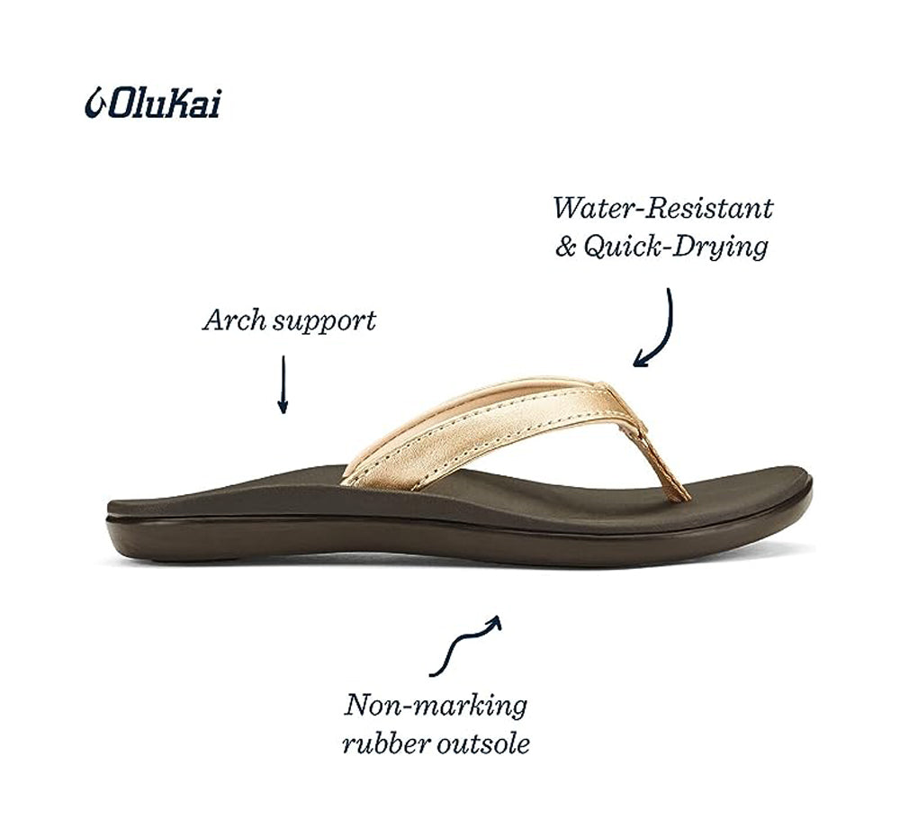 Olukai Ho opio Girls Sandal FA48-Bubbly-Dark Java 9 C