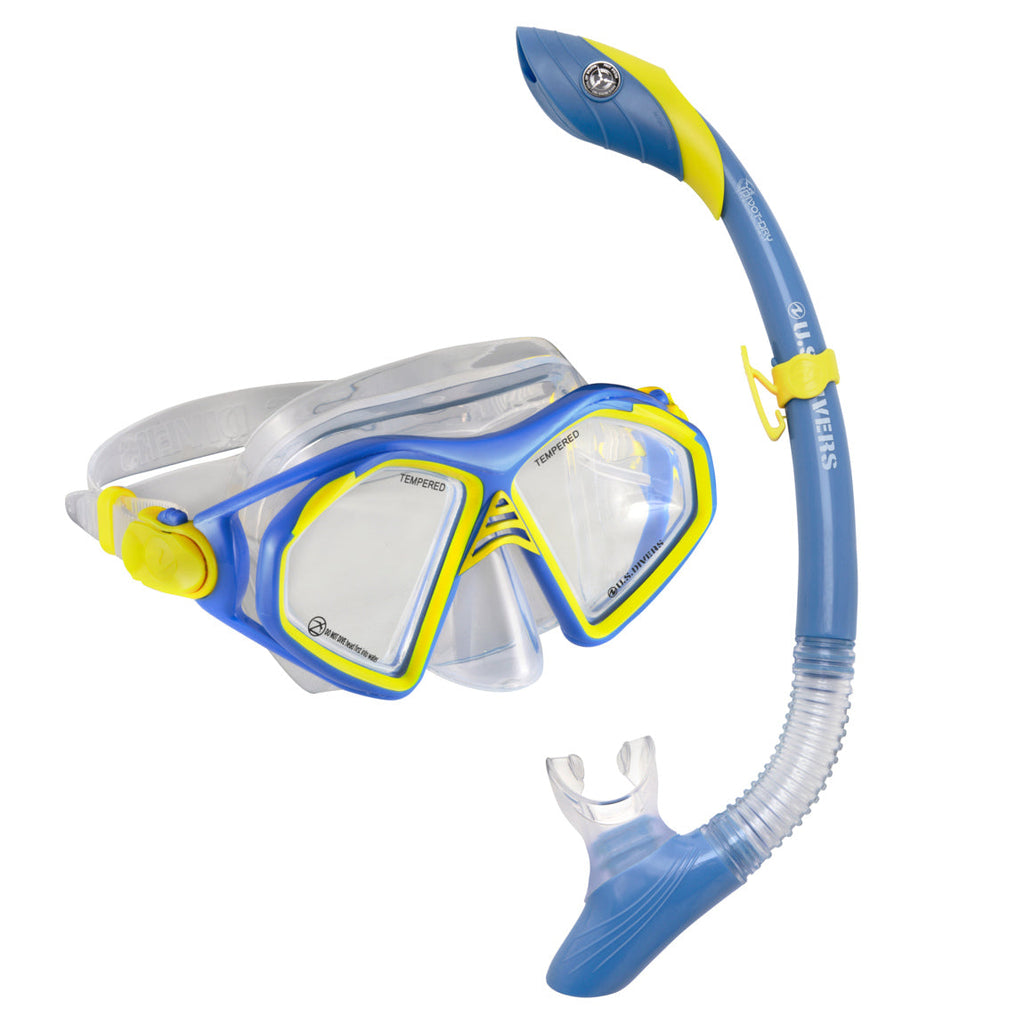 US Divers Admiral Snorkel Combo Blue-Yellow