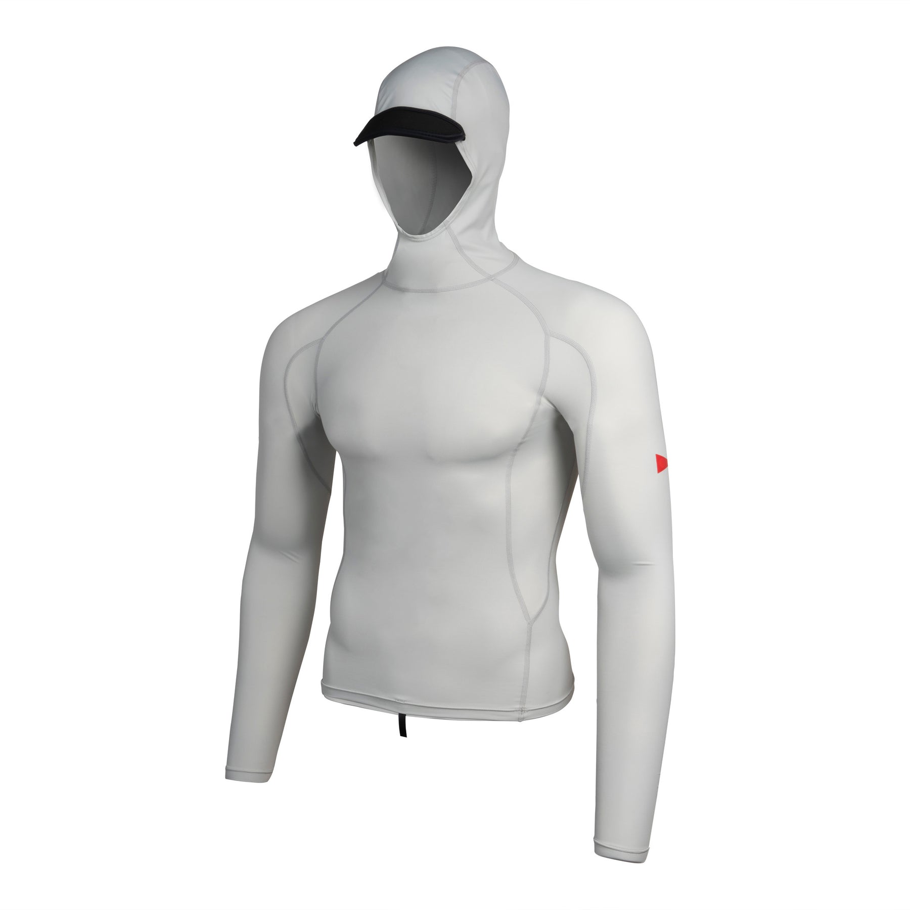 Florence Marine X Long Sleeve Utility Pocket Hooded Rashguard Silver M