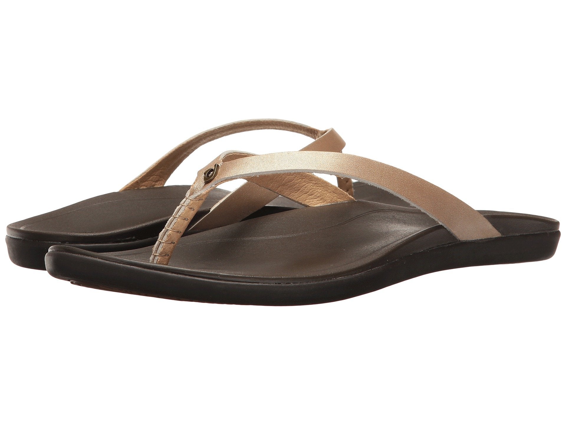 Olukai Ho Opio Leather Womens Sandal FA48-Bubbly-Dark Java 7
