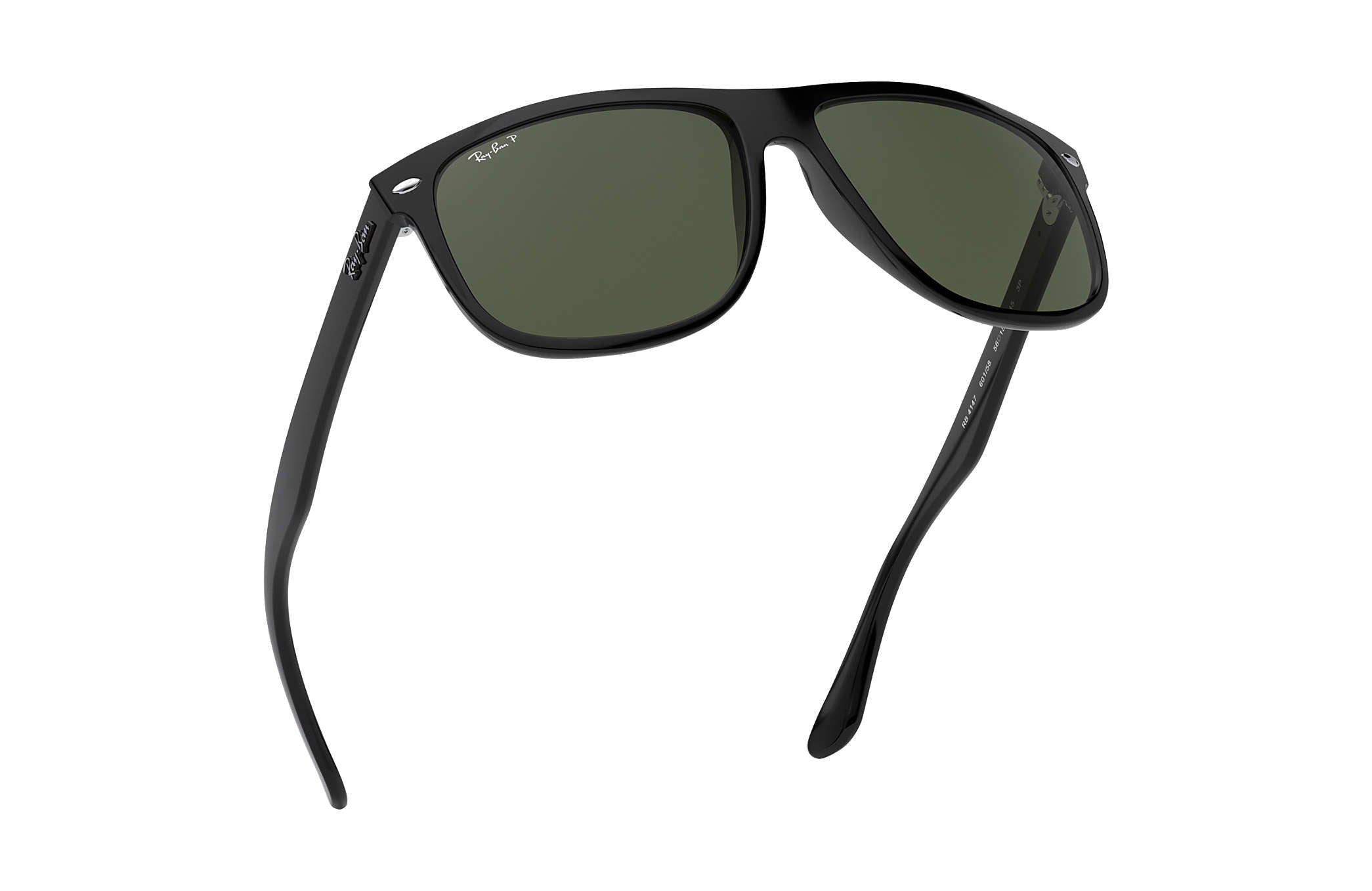 Ray Ban Boyfriend Polarized Sunglasses Black Green Oversized