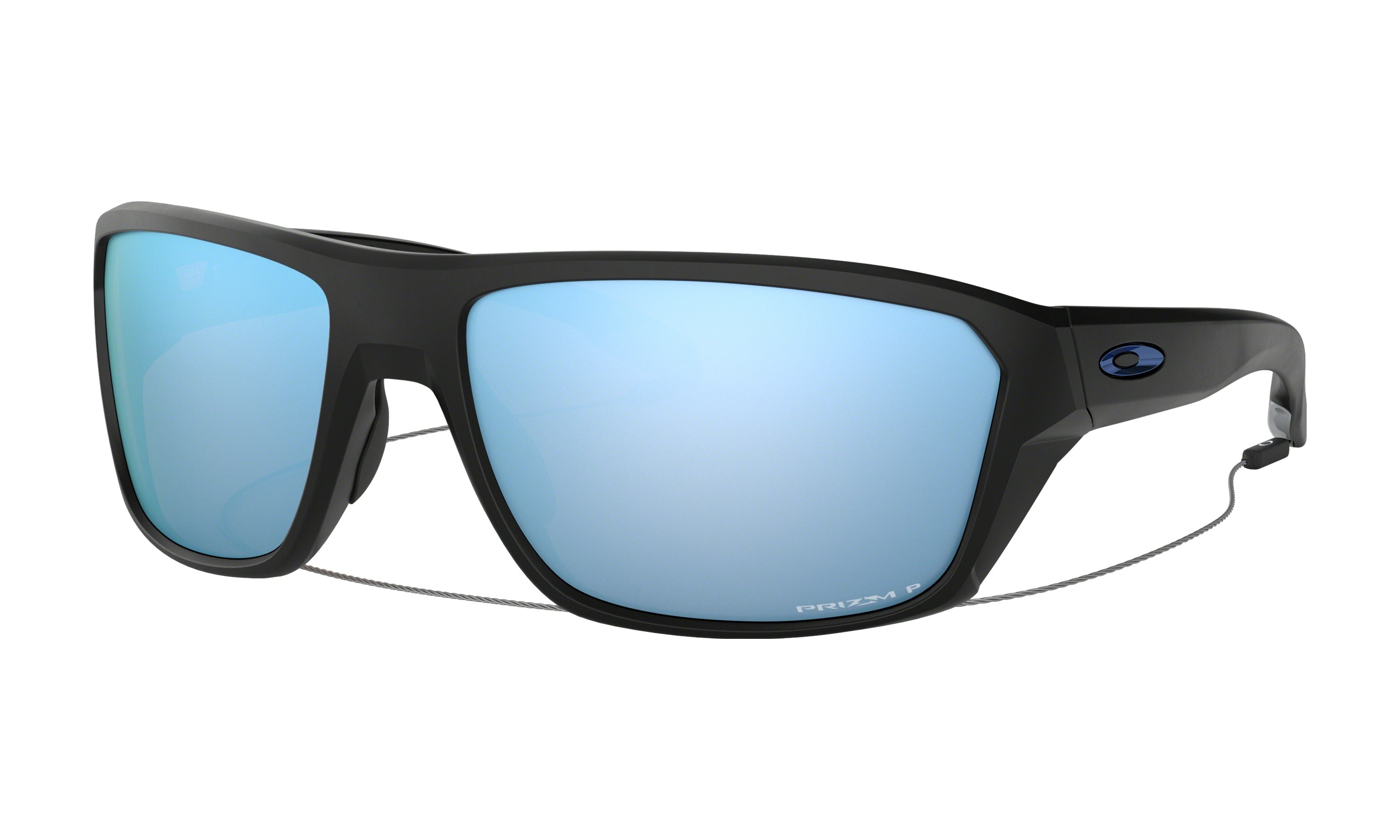 Oakley Split Shot Polarized Sunglasses Matte Black Prizm Deep Water Square