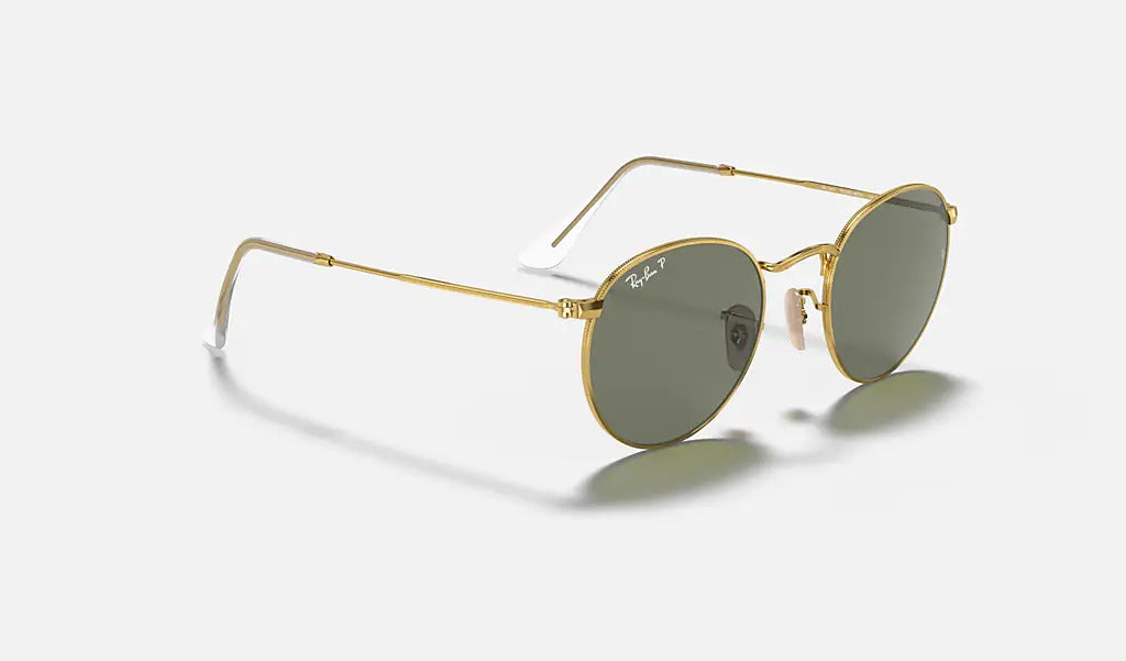 Ray Ban Round Metal Polarized Sunglasses Gold PolarGreen Round