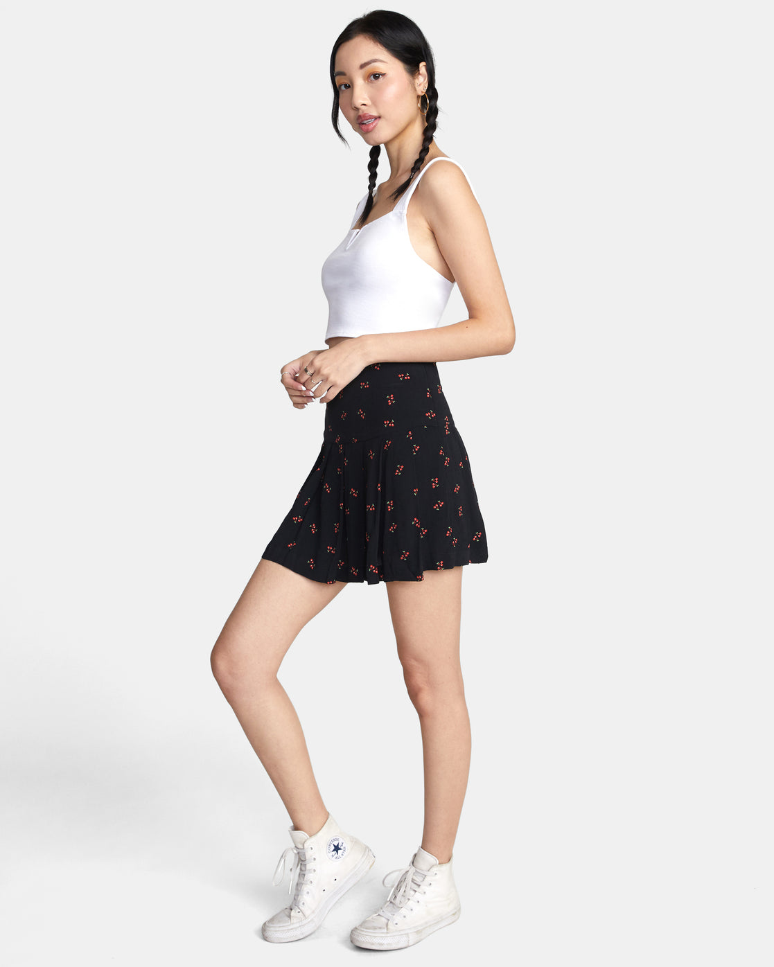 RVCA Pleasure Cropped Tank Top WPW L