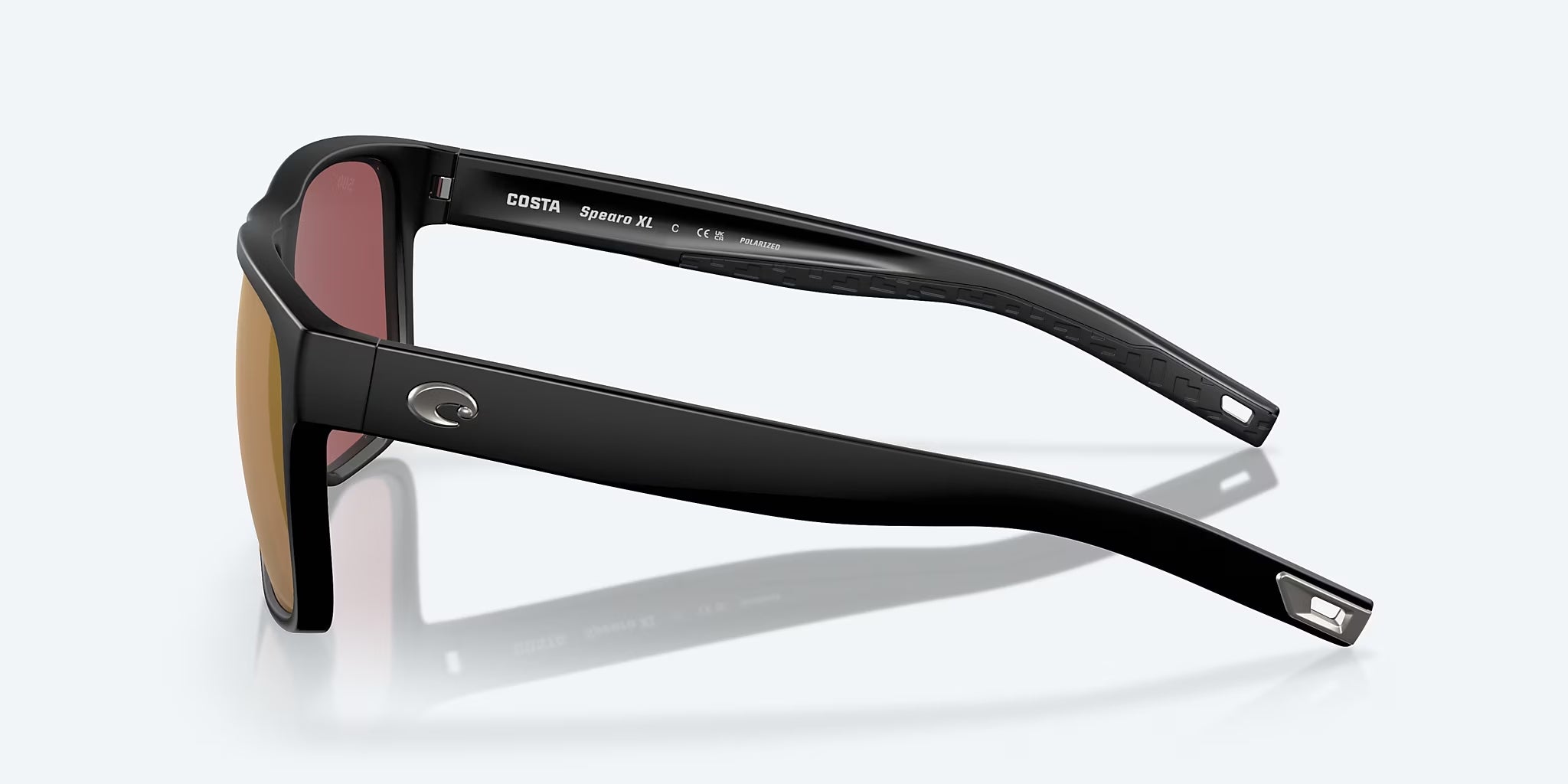 Costa Del Mar Spearo XL Sunglasses MatteBlack Gold Mirror 580G