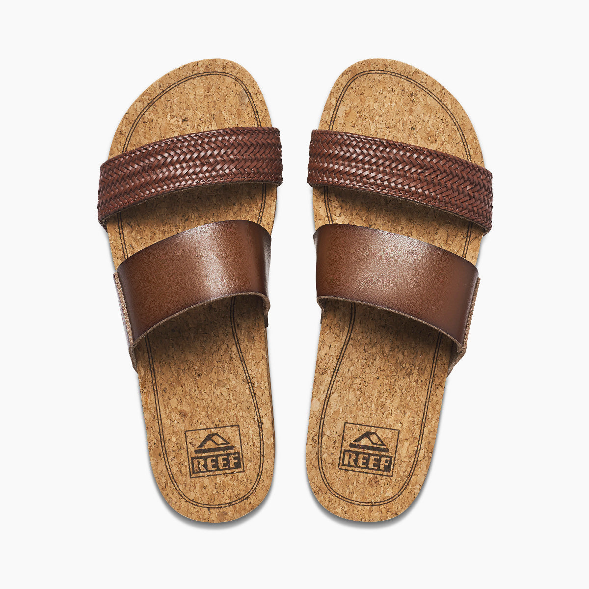Reef Cushion Vista Hi Womens Sandal Chocolate Braid 9.5